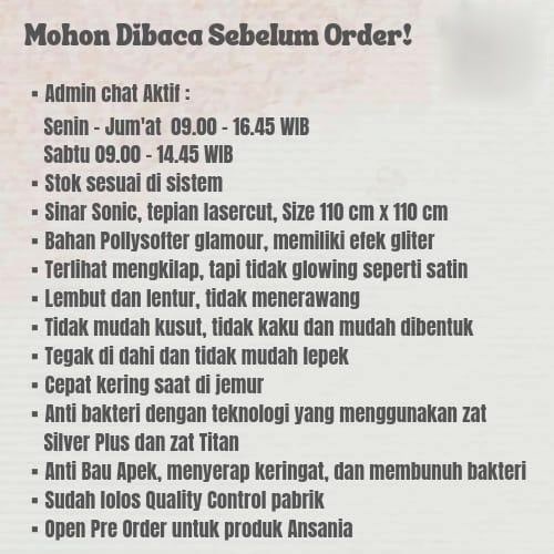 Hijab Segi Empat Hijab Lasercut Jilbab Lasercut Kerudung Laser Cut Shinar Glamour Anti Bakteri &amp; Bau