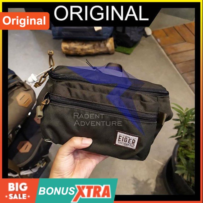 Tas Pinggang Eiger Router Waist Bag Olive 91000 4598 Original