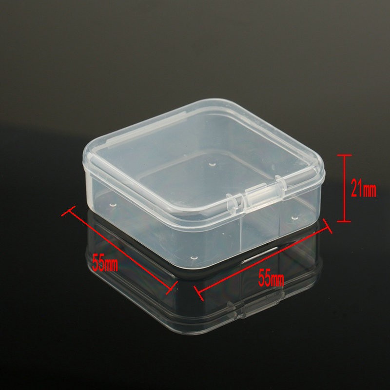 Kotak perhiasan mini 55mm x 55mm x 21mm jewerly box wadah plastik mini 5.5cm x 5.5cm x 2.1cm kotak obat