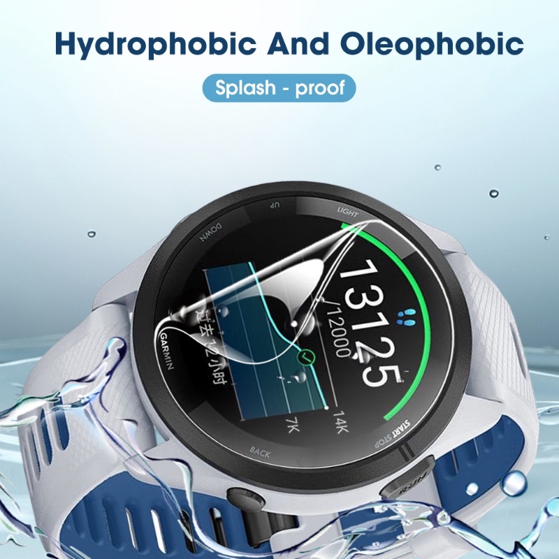 Berkualitas Tinggi Mudah Dipasang Mudah-Penghapusan TPU Watch Screen Protector Tahan Ledakan Ultra-clear Sangat Indah Hidrasi Film Untuk Garmin Forerunner265