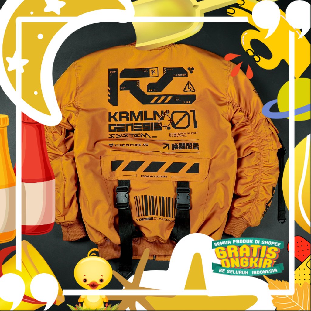 KREMLIN Bomber jacket - Genesis | Mustard/ hitam oren ungu tosca khaki