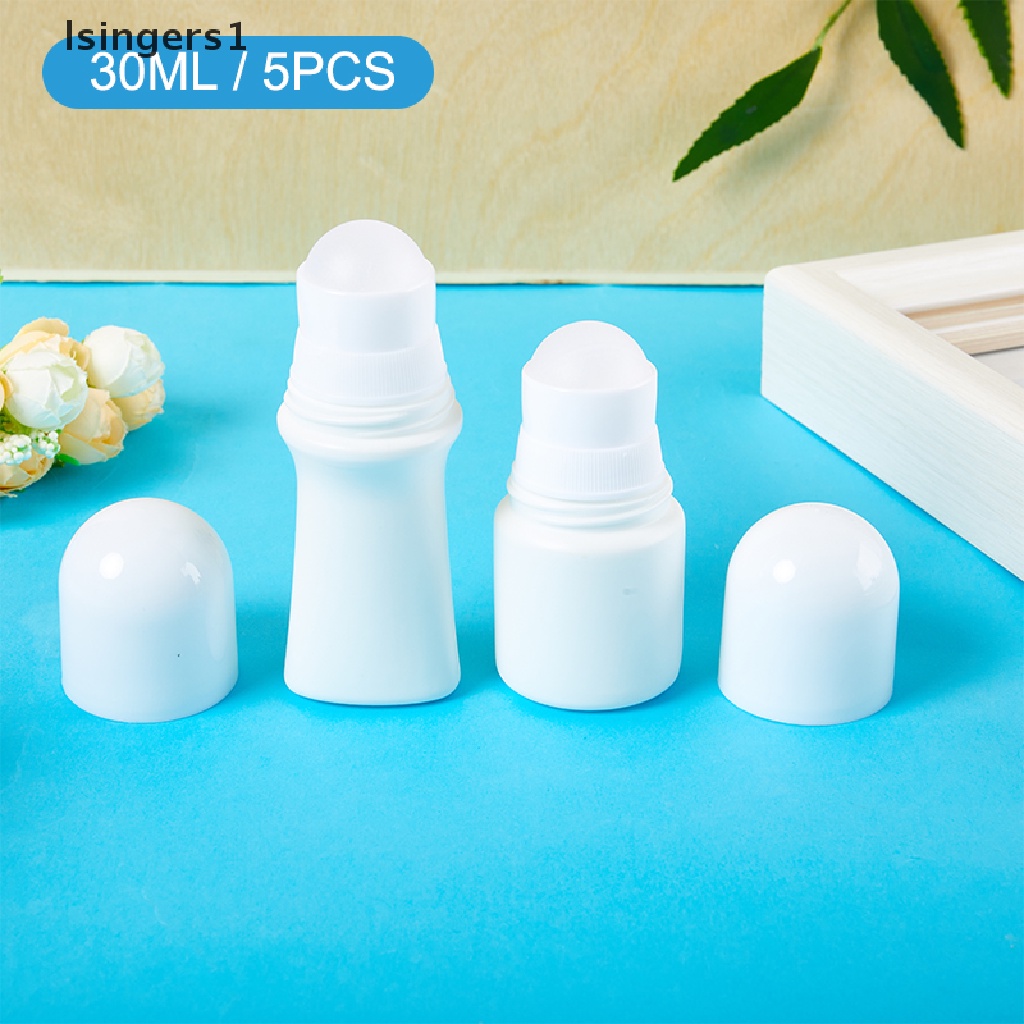 [lsingers1] 5pcs 30ml Botol Roll on Plastik Kosong Obat Isi Ulang Butik