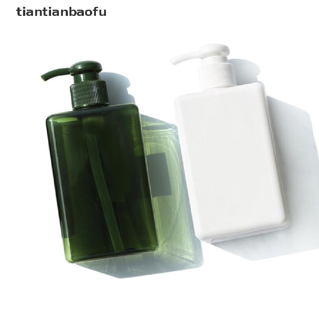 [tiantianbaofu] 280ml Botol PET Emulsi Kosong Transparan Plastik Cair Shampoo Sub bottling Butik