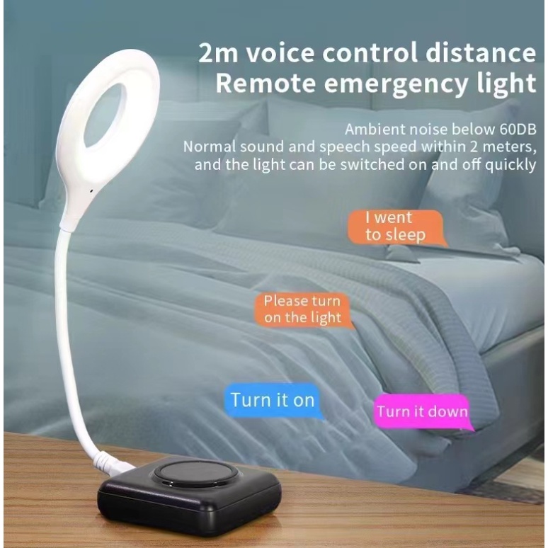J3 - Lampu tidur malam perintah suara Smart Intelligent lamp voice command