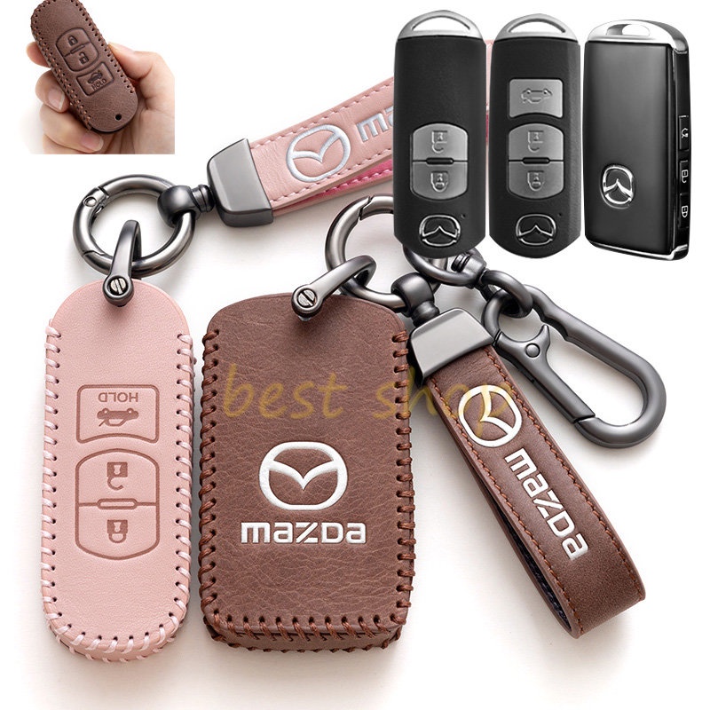 Casing Kunci Mobil Mazda 3 Atenza CX5 cx8 CX4 M6 CX30 Keyless Bahan Kulit