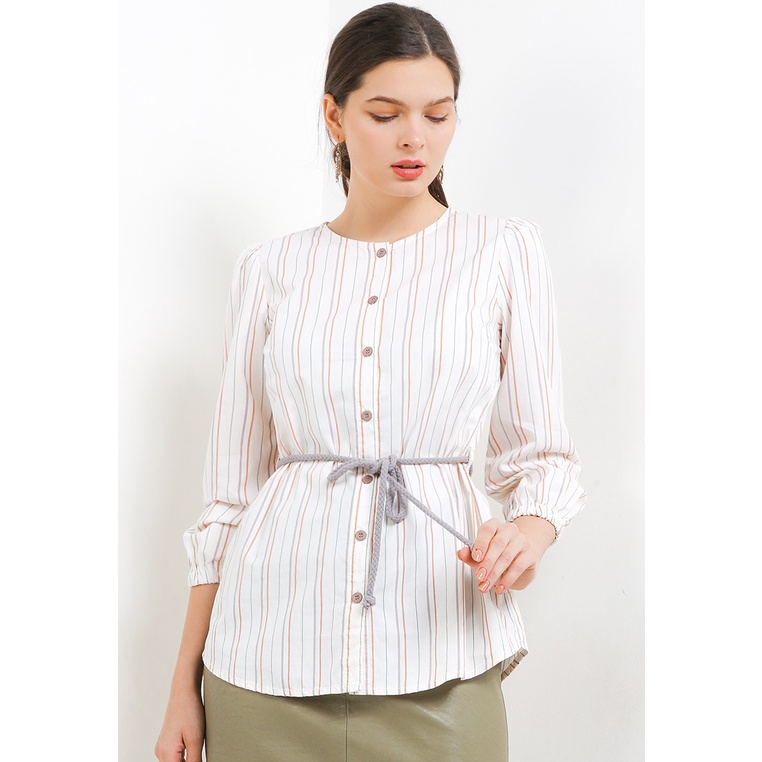 Kemeja Wanita Exit Original Garis Cewek Timeless Katun Mafalda Blouse Perempuan