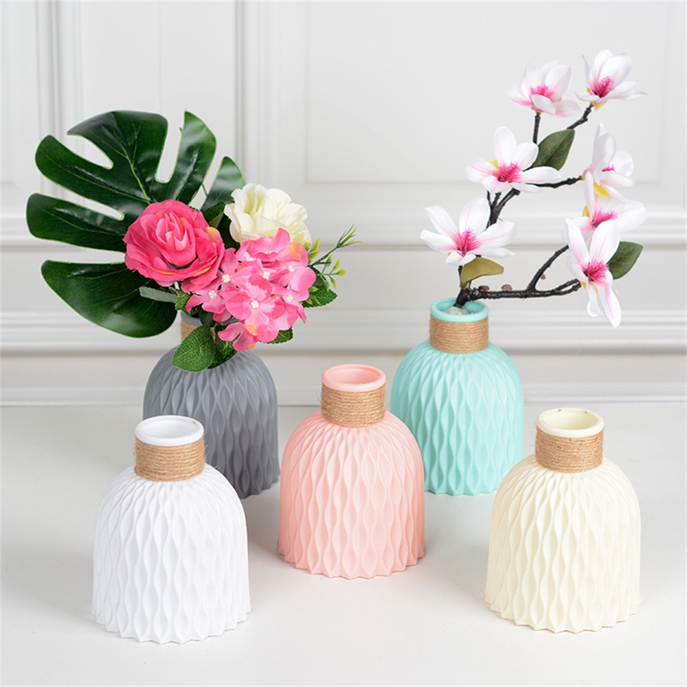 Vases Vas Bunga Modern Pot Bunga Keramik Imitasi Vas Keramik Wadah Penataan Bunga Vas Plastik Rumah Ornamen Rumah Gaya Nordic