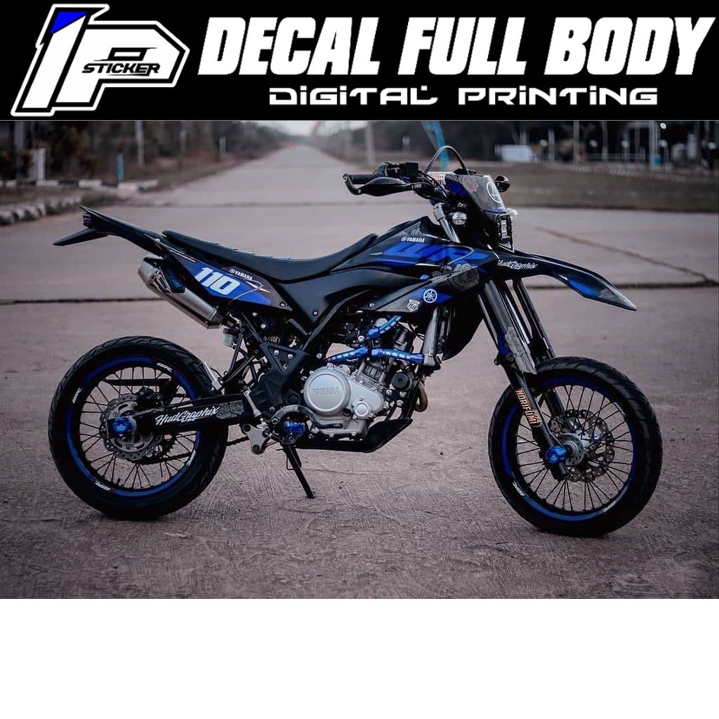 DECAL WR 155r  rose  BIRU HITAM FULL BODY