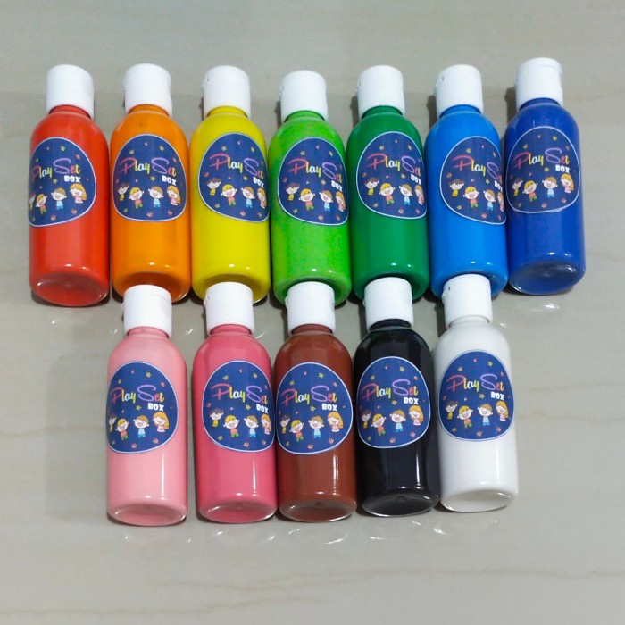 

DISKON WARNA/ Painting set cat lukis anak washable kids finger paint non toxic aman - cat saja