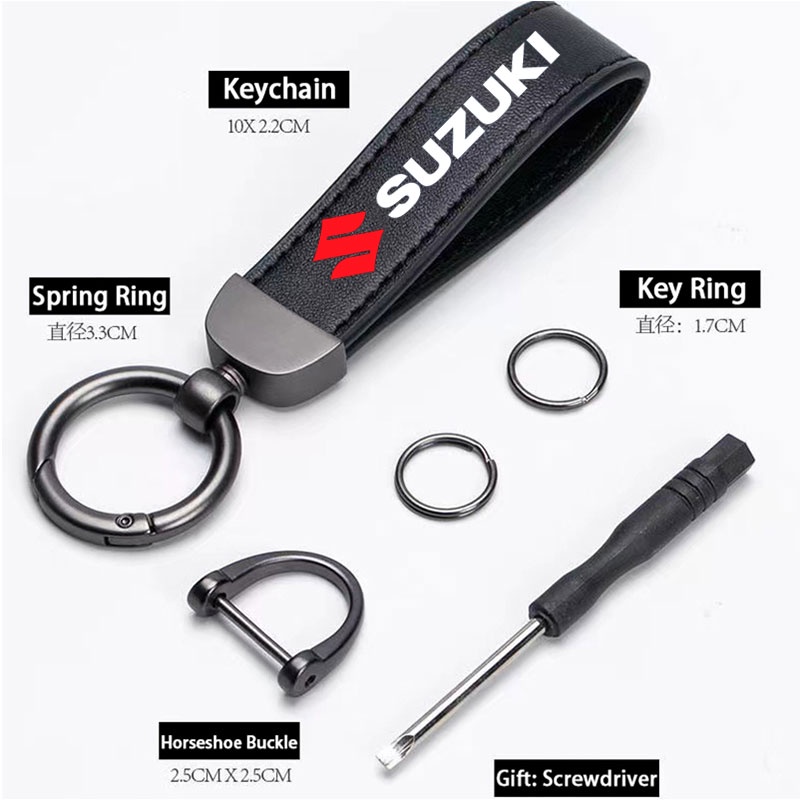 Suzuki Gantungan Kunci Mobil Kulit Bermutu Tinggi High Quality Key Chain Untuk Swift XL7 vitara Jimny SX4 S-Cross Presso Ciaz ERTIGA Aksesoris