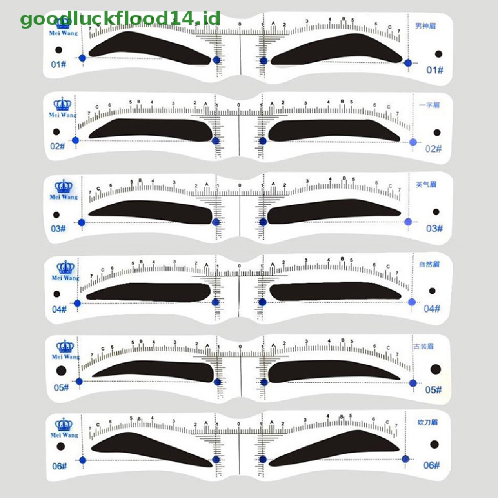 [GOOGFOUR] 12Pcs Styles Eyebrow Shaping Stencils Grooming Shaper Template Makeup Tool [TOP]