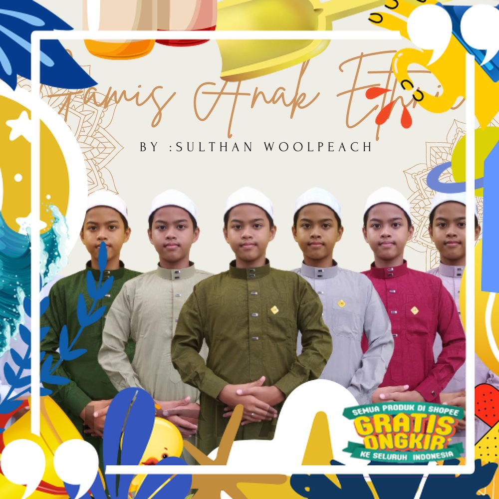 Hits trend / Al Fadhil  SULTHAN ETHNIC Gamis Jubah Anak Laki laki Busana Pakaian Fashion Muslim anak