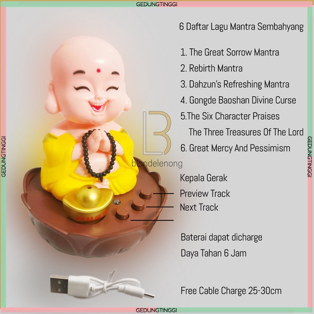 Pajangan Patung Hiasan Dewa Dewi Biksu Maitreya Milefo Tape Radio Musik Lagu Mantra Amitofo Ta Pei Cou Dupa Hio Lampu Altar Sembahyang Sembayang Kwan Im Led Jadul Usb Fm Am Ht Gelang Tasbih Kalung Rupang Buddhis Buddhist Buddha Budha Goyang Kecil Portable