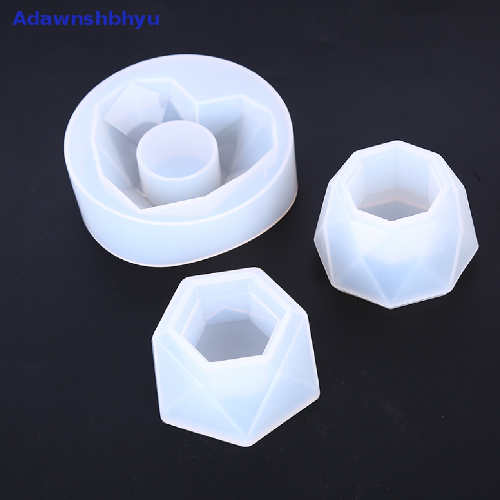 Adhyu Pot Bunga Tanaman Cetakan Silikon Epoxy Resin DIY Holder Mold Jewelry Tools ID