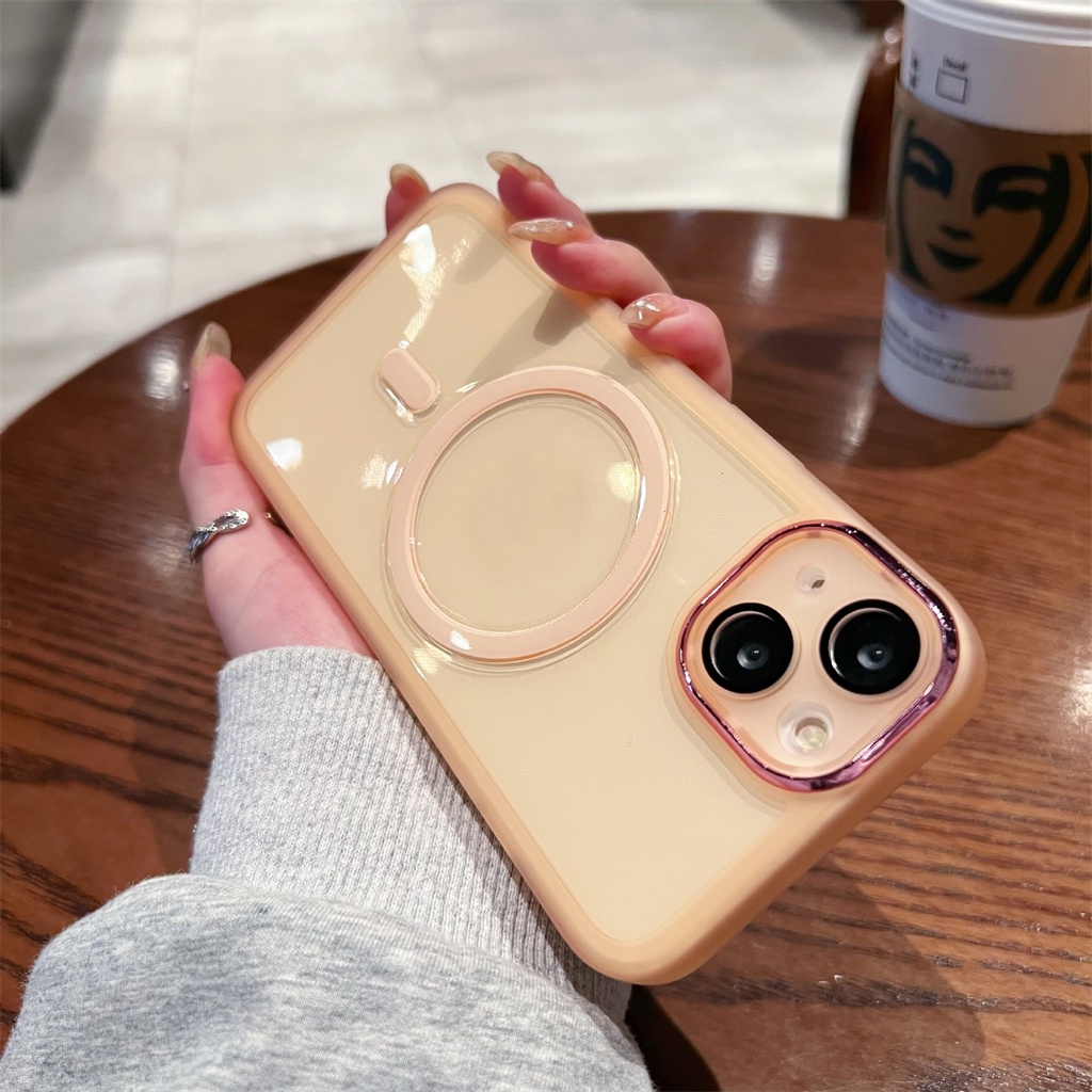 Casing Lensa Perlindungan Kamera Mewah Untuk iPhone 14 Pro Max case Cincin Magnetik case Iphone13 11 12 Pro Max14 Plus Perlindungan shockproof Transparan Cakupan Penuh TPU Lembut Penutup Belakang