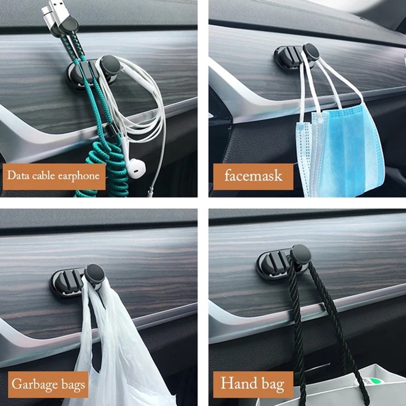 Kreatif Multifungsi Mini Car Data Cable Storage Hook/Klip Kawat Headphone Perekat Diri Otomotif Portabel/Kunci Tas Kendaraan Atur Kait