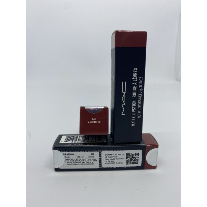 ✿ BISA COD✿ mac lipstik matte no 646 marrakesh full size original
