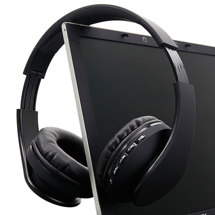 Headphone Wireless Lipat Mp3 FM Radio Microphone 4in1 Headset HY-811