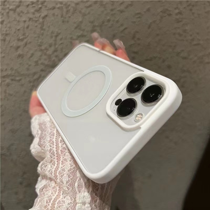 IPHONE Macaron Casing Ponsel Magnetik Dengan Case Pengisian Nirkabel Untuk Iphone14 13 12 11 Pro Max Case Cover