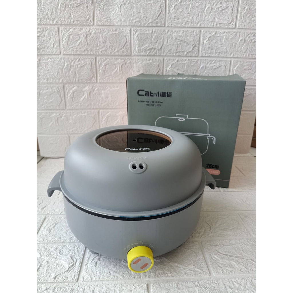 Gobra ♕ LS-1380 Panci Multi Purpose Cooking Pot 26cm 1000w Panci Listrik Elektronik Import