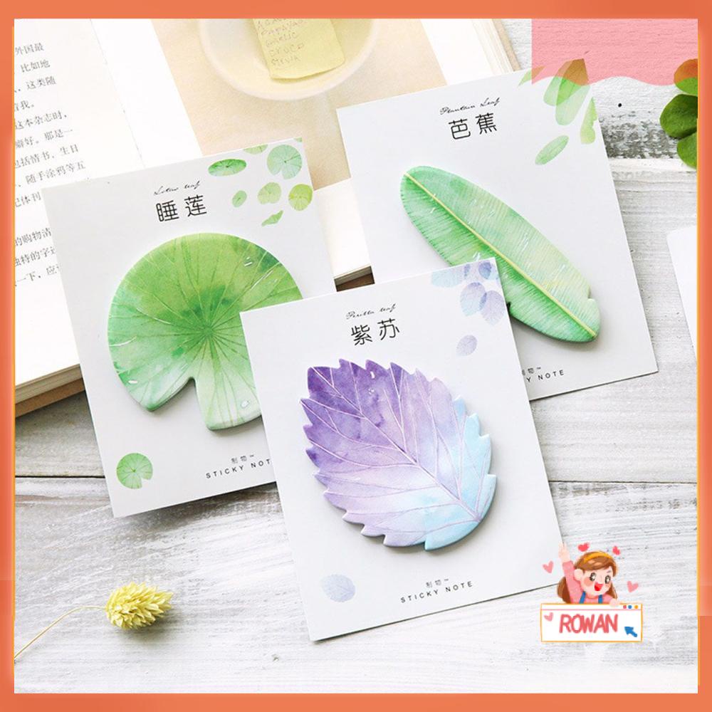 R-flower Cute Notepad 30P Buku Perlengkapan Sekolah Alat Tulis Daun Lengket