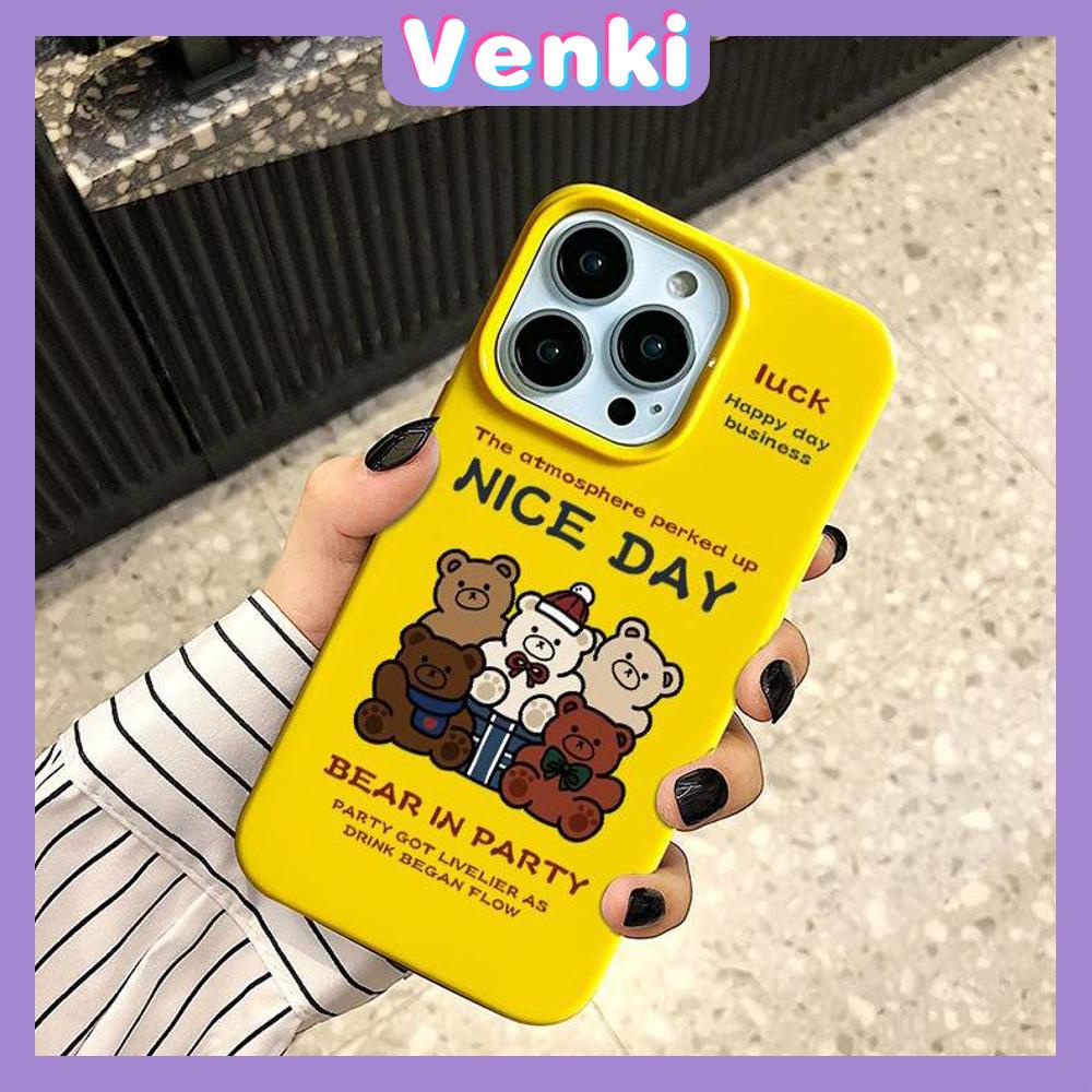 iPhone Case Soft TPU Glossy Yellow Candy Case Cute Cartoon Bear Camera Protection Shockproof For iPhone 14 13 12 11 Pro Max 7 8 Plus X XR