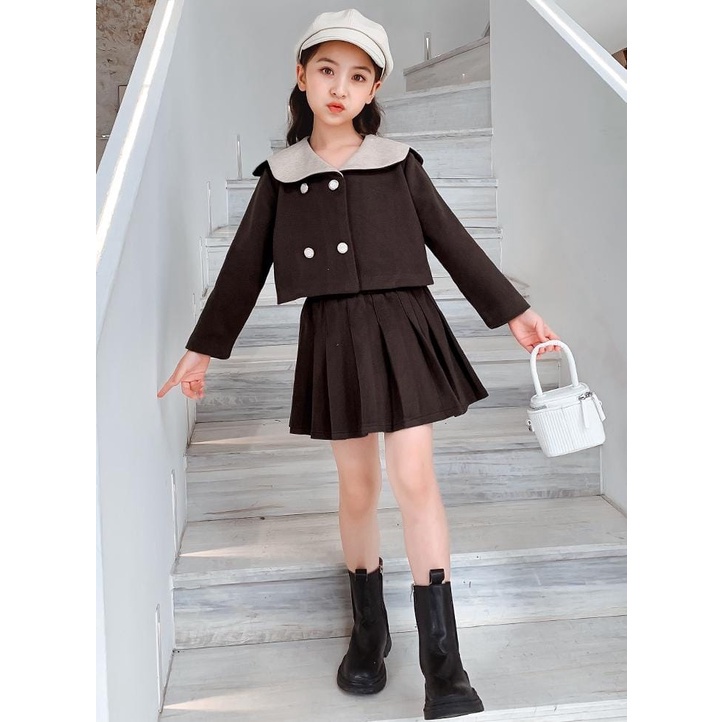 R222 - Set Rok Anak Tanggung Premium / Setelan Jaket ANak Tanggung Usia 3-8 Tahun / Setelan Baju Ana