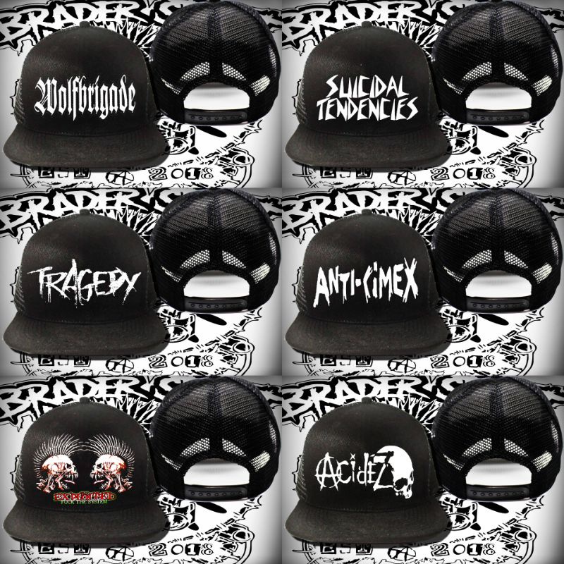 topi punk, topi band punk,snapback punk,snapback band punk,topi tracker,topi jaring