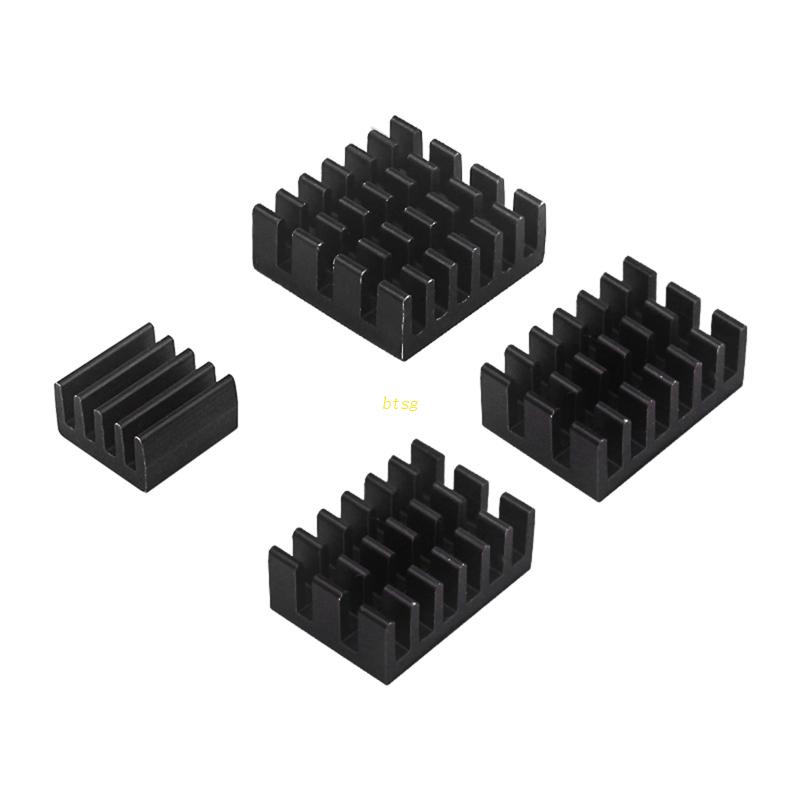 Btsg 4pcs Untuk Banana Pi Aluminium Heatsink Heat Sink Komputer Cooler Radiator Untuk Chip Elektronik Disipasi Panas Coolin