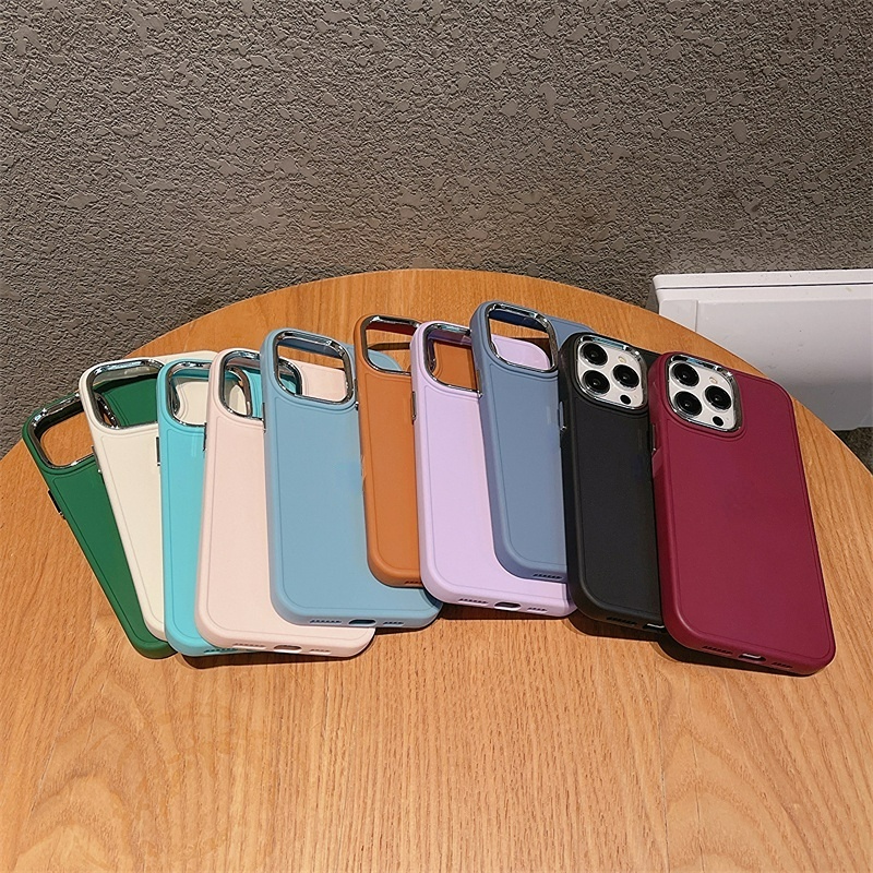 IPHONE Cocok Untuk Iphone14 13 12 11 Pro X XS Max7 8 14 Plus XR Casing Lensa Metal Casing Silikon Lembut