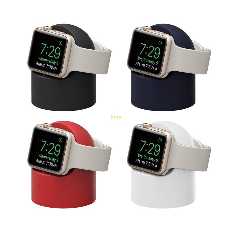 Btsg Charging Stand Untuk Watch/M26/S7/W7/DT7/HW22 Charger Bracket Dock Silicone Holder