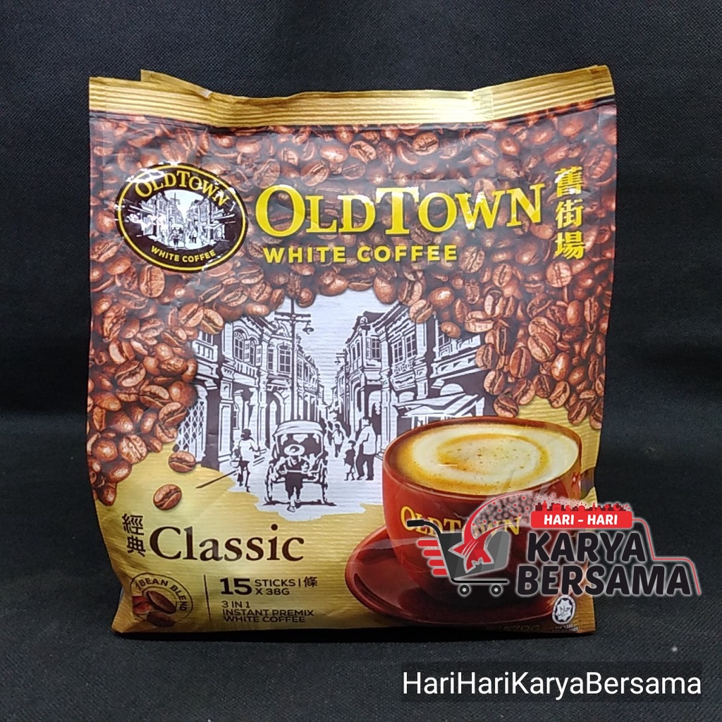 

OLD TOWN 3-IN-1 INSTANT PREMIX WHITE COFFEE BAG 15'S X 38GR