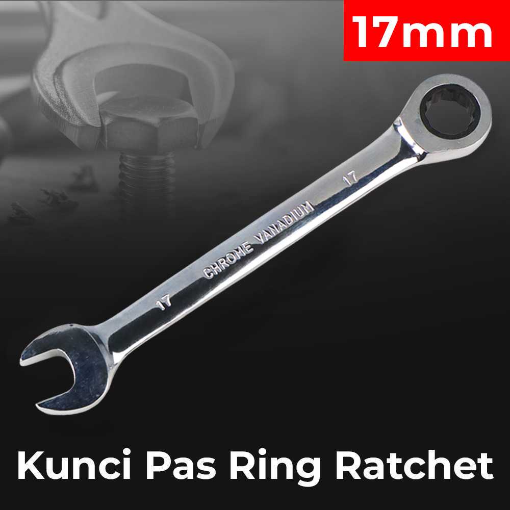 (BISA COD) FTIHSHP SAIKE Kunci Pas Ring Ratchet Kombinasi Chrome Vanadium - CV72