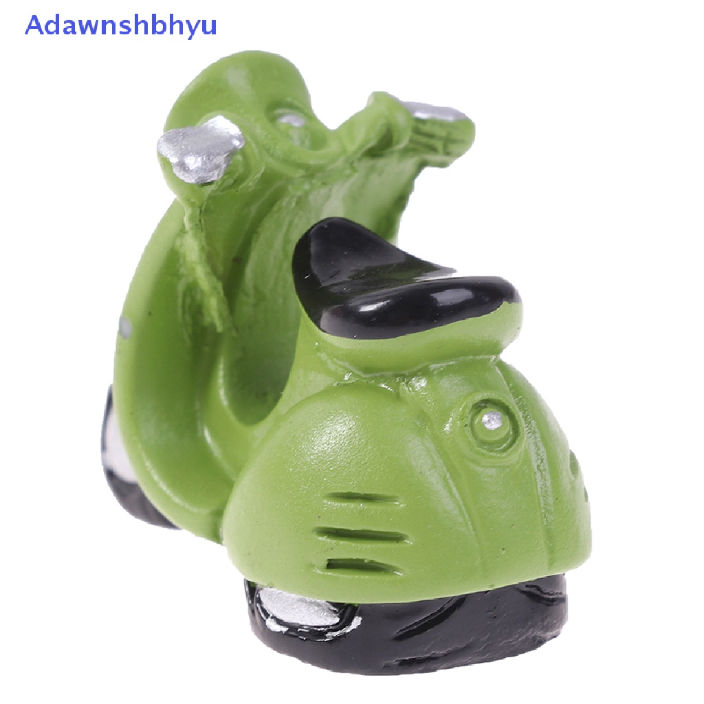 Adhyu 4Pcs Dollhouse Miniature Green Motorcycle Tricycle Model Toy Doll House Ornament ID