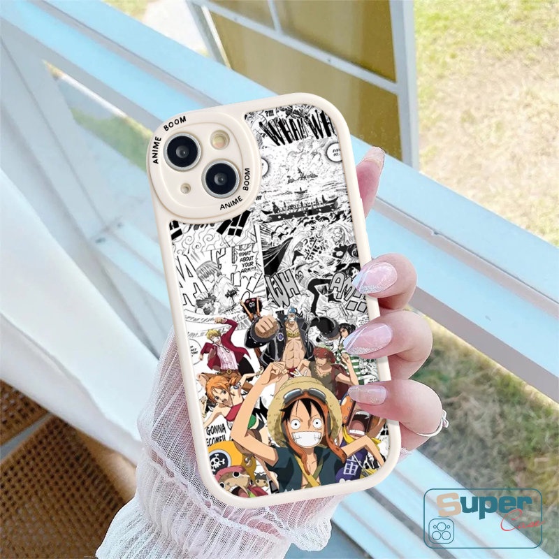 Casing Anime One Piece Redmi 12C 10a1 10C 9k40s 9A 9C 10A 9T Note10 10s 11 11s 10Pro 9 9s 8 Pro 11 Pro+POCO X3 NFC Pro M3 F4 Mi 12 11 Lite 11T Kartun Sarung Tpu Lembut Luffy Lucu