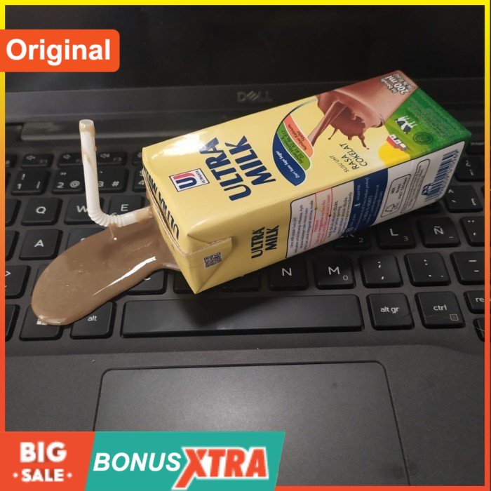 Prank Susu Ultra Milk Coklat Tumpah Alat Jahil Konten Fake Props Anak