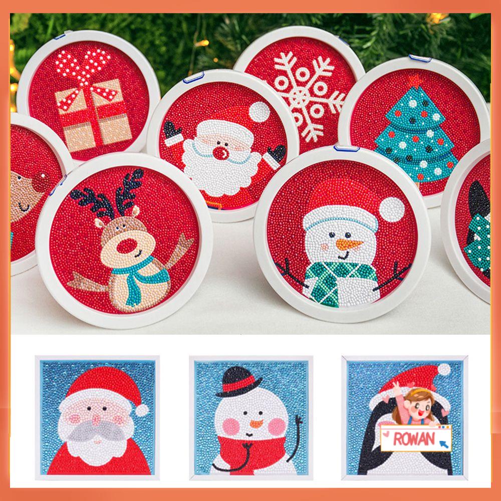 R-flower 5D Berlian Lukisan Perlengkapan Pesta Full Bor Seni Kerajinan DIY Merry Christmas