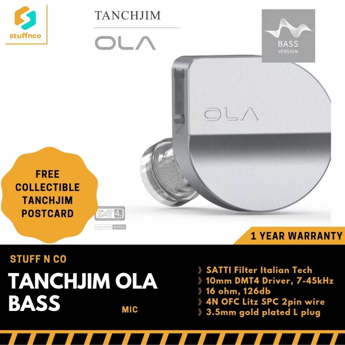 [Mic] Tanchjim OLA Bass Version Earphone IEM Detachable