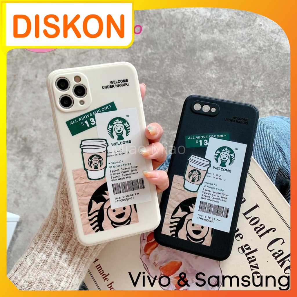 Softcase Casing Case Motif STARBUCKS EDGE VIVO Y91 Y95 Y91C Y1S Y20 Y20S Y30 Y50 Y12 Y15 Y17 SAMSUNG