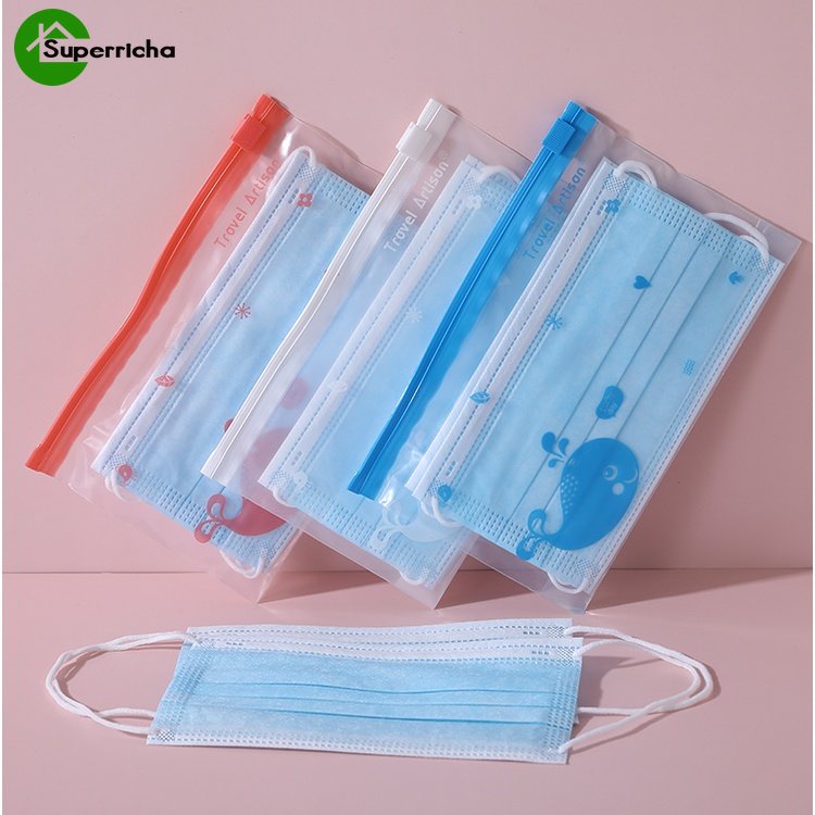 Hot Sale/1Biji Tas Penyimpanan Masker Portable/Mask Storage Zipper Bag Clips/Tas Simpan Masker Sekali Pakai Anti Debu/Face Masks Keeper Pouch Organizer Bag
