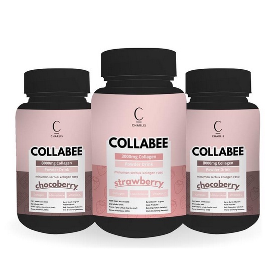 CHARLIS collabee collagen drink minuman beauty kecantikan skin kulit wajah tubuh muda anak remaja asli original termurah viral bpom pirt izin dinkes aman distributor resmi jerawat bekas mencerahkan anti aging kerutan garis halus noda dark eye