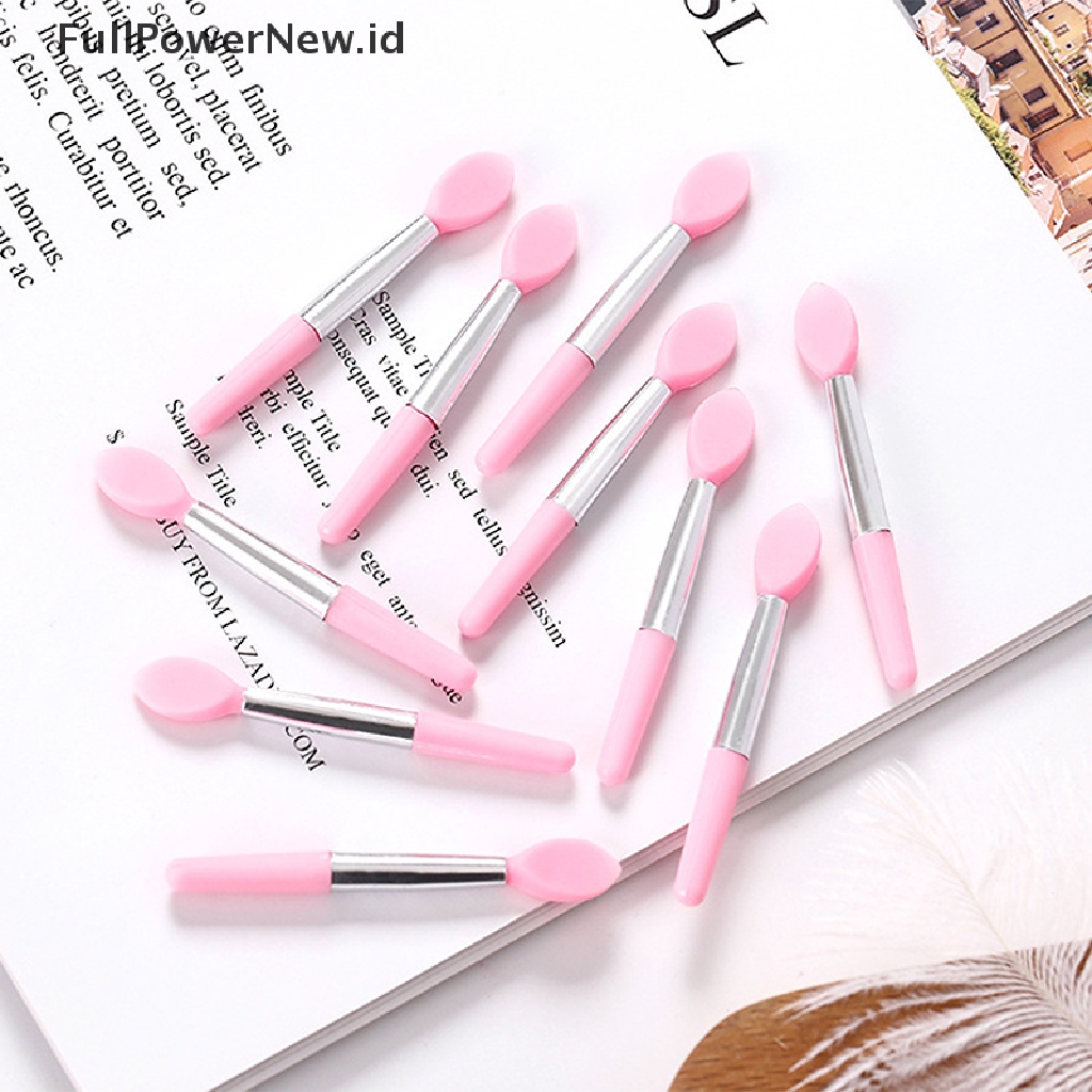 Power 10pcs Kuas Bibir Mini Kuas Makeup Kuas Bibir Silikon Brush Bibir Makeup ID