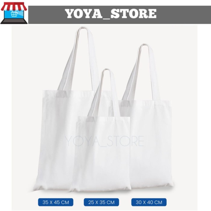 

⭐BISA COD⭐ Tote Bag BLACU Polos 35cm x 45cm / Tas belanja / Goodie bag Souvernir