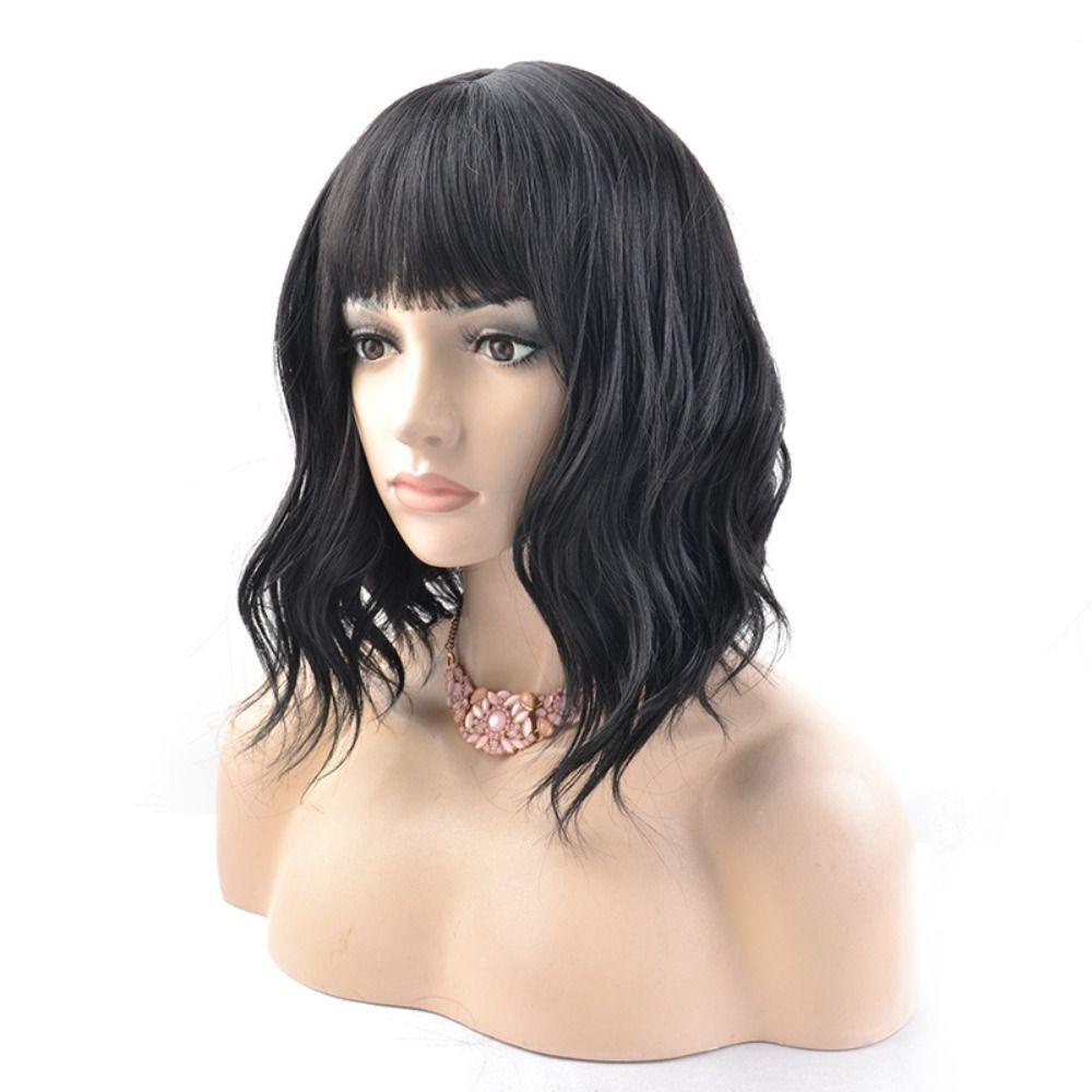 Lily Wanita Wig Fashion Hair Wavy Rambut Palsu Alami