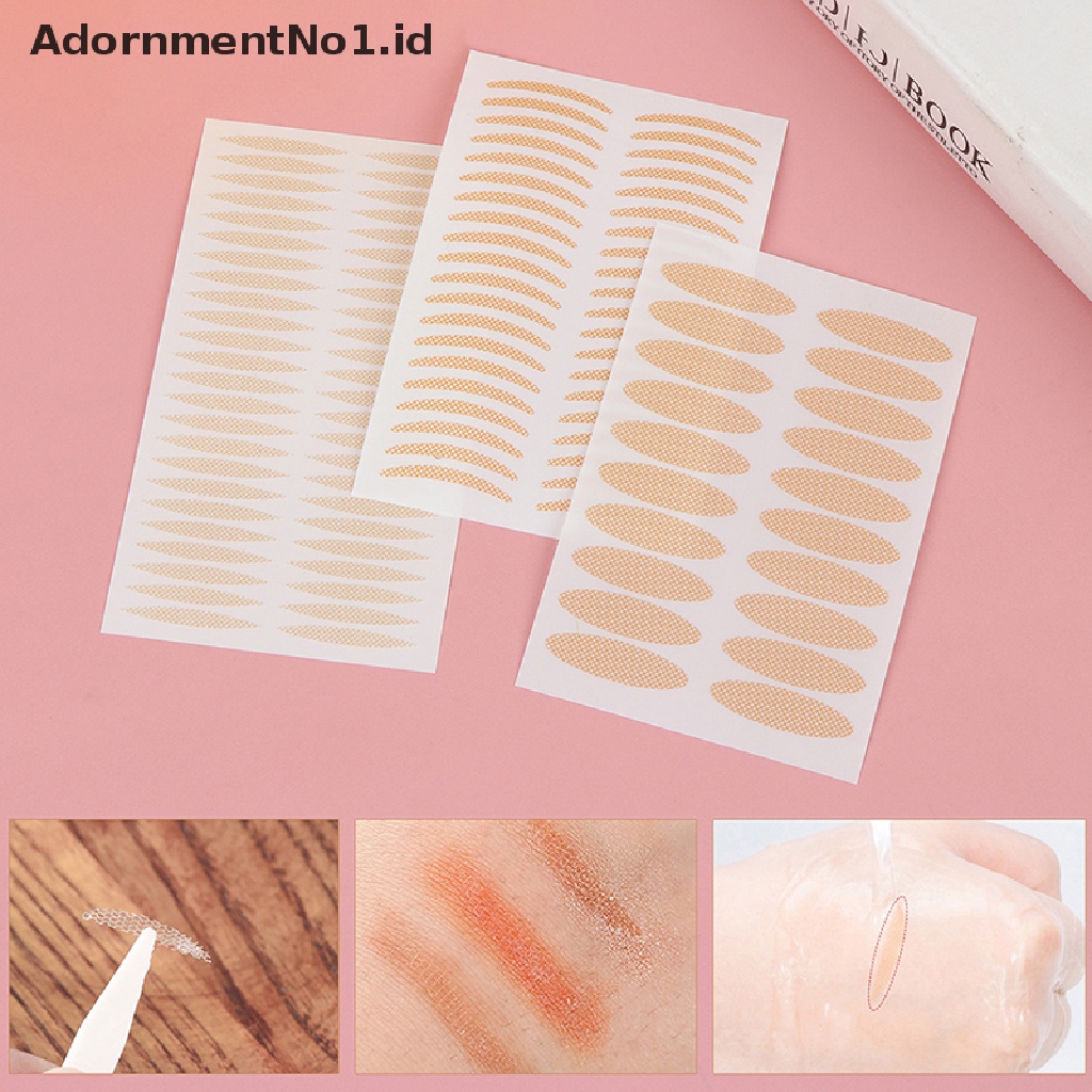 [AdornmentNo1] 200pcs Invisible Lace Mesh Double Eyelid Lift Strip Tape Perekat Sticke tweezer [ID]