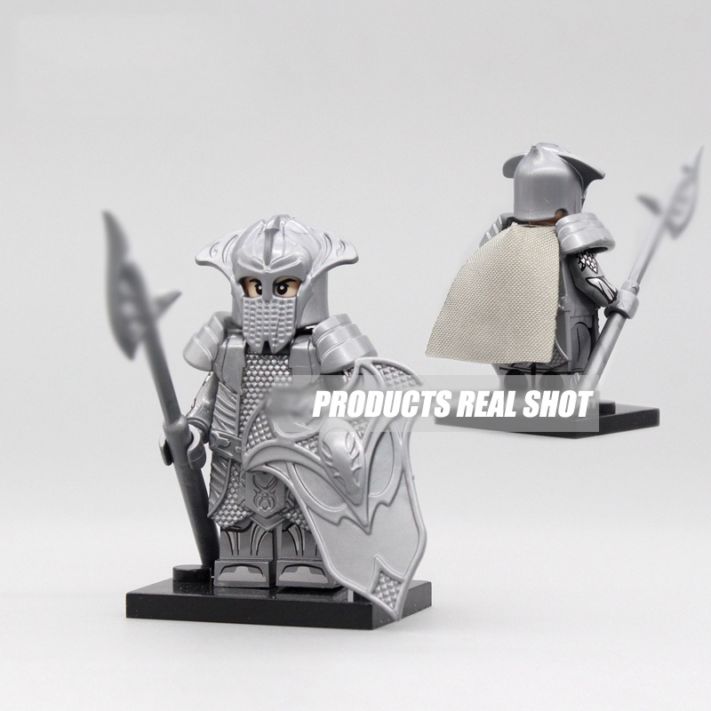 Lord of The Rings Mini-Boneka Prajurit Abad Pertengahan Elf Guard Pedang Pike Warrior Elf Archer Rakitan Mainan Blok Bangunan