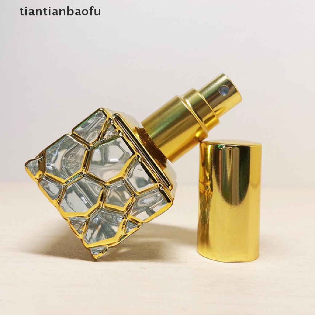 [tiantianbaofu]  Bottle Glass 10ml  Bottles Gold Sample Empty Containers  Boutique