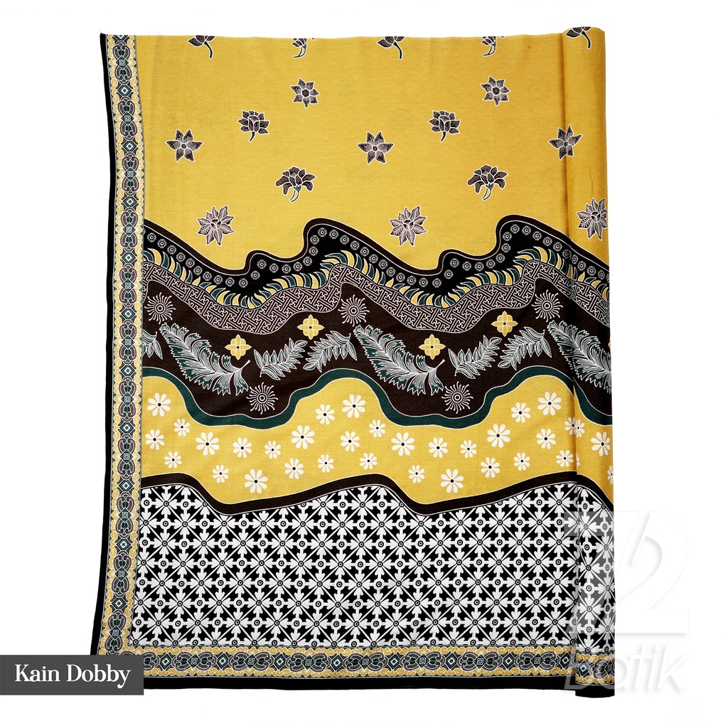 KAIN BATIK PREMIUM Bahan Dobby Dobi Dobbi Dolbi Motif Kembang Lapis Warna Hitam Kuning 723306 Cap 72Jarik Jarit Samping Kebat Panjang Batik Dobby Modern Premium Bahan Seragam Batik Pernikahan Kantor Keluarga Murah Kamen Jadi Batik Bali Lembaran