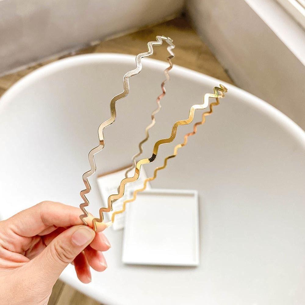 Agustina Gelombang Bando Hiasan Rambut Untuk Gadis Fashion Hiasan Kepala Non Slip Hairband Cuci Muka Bando Baru Hiasan Kepala Double Layer Headband Sylish Rambut Hoop Korea Head Wrap
