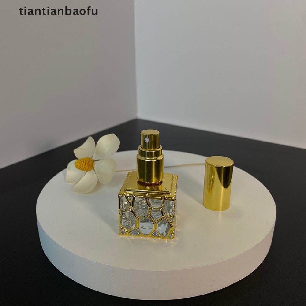 [tiantianbaofu]  Bottle Glass 10ml  Bottles Gold Sample Empty Containers  Boutique